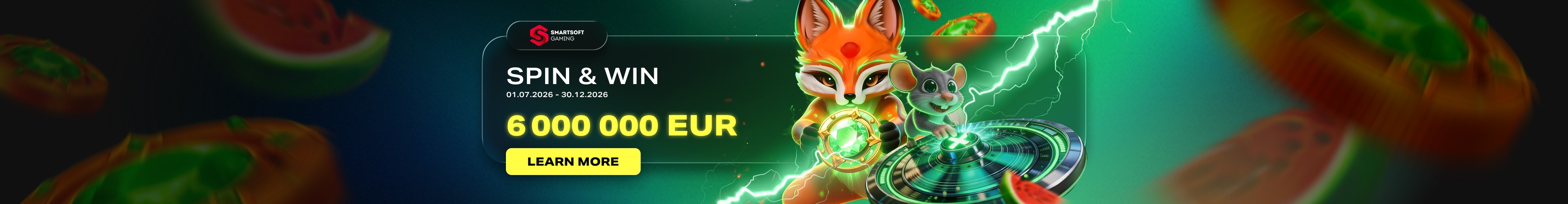SPIN & WIN — 6 000 000 EUR aksiyasi
